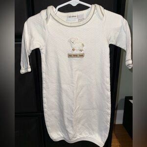 “his little lamb” baby gown